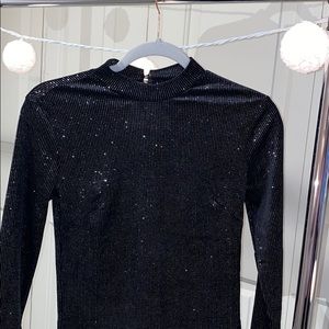 shiny black blouse 👚forever21
